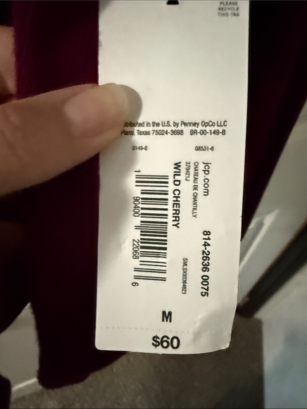 Liz Claiborne Deep Wine Button Front Cardigan - Picture 5 of 5